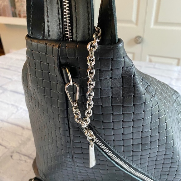 HANDCRAFTED WOVEN REAL LEATHER BACKPACK NWOT - Picture 8 of 10